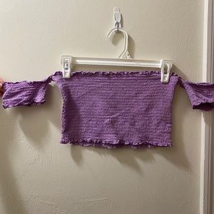 Off shoulder crop top